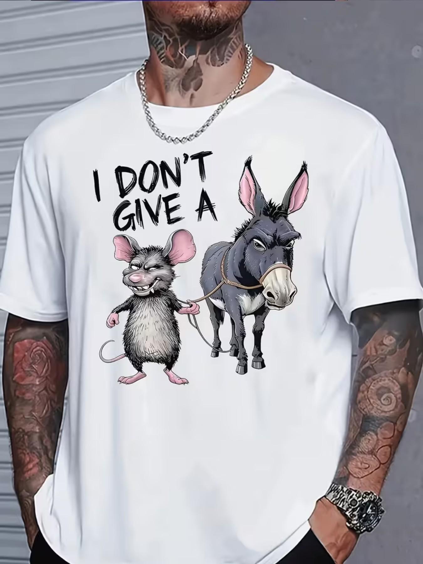 Men's Short Sleeve 3D Classic Fashion Casual T-Shirt, Animal Pattern, Summer Street Style, Slim-Fitting, All Seasons