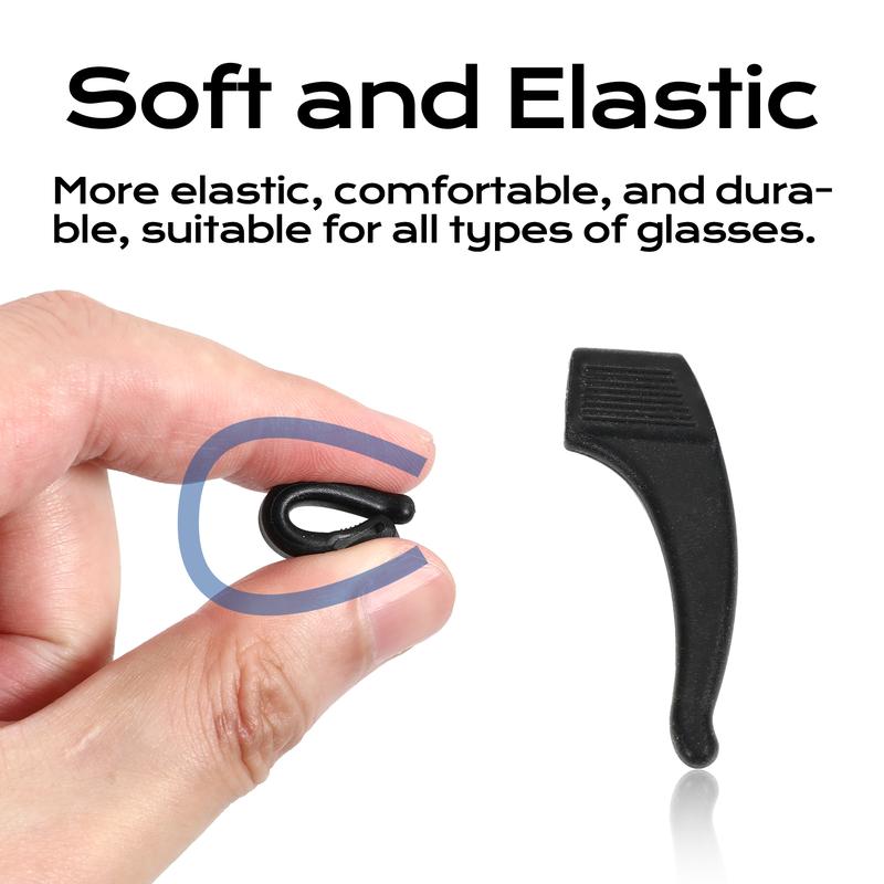 ZENOTTIC 3 Pairs Ear Grip Anti Slip Eyeglass Holder Comfortable Soft Silicone Eyeglasses Grip for Sunglasses Sport Eyeglasses Strap Anti-sweating Fit All Daily Scenarios