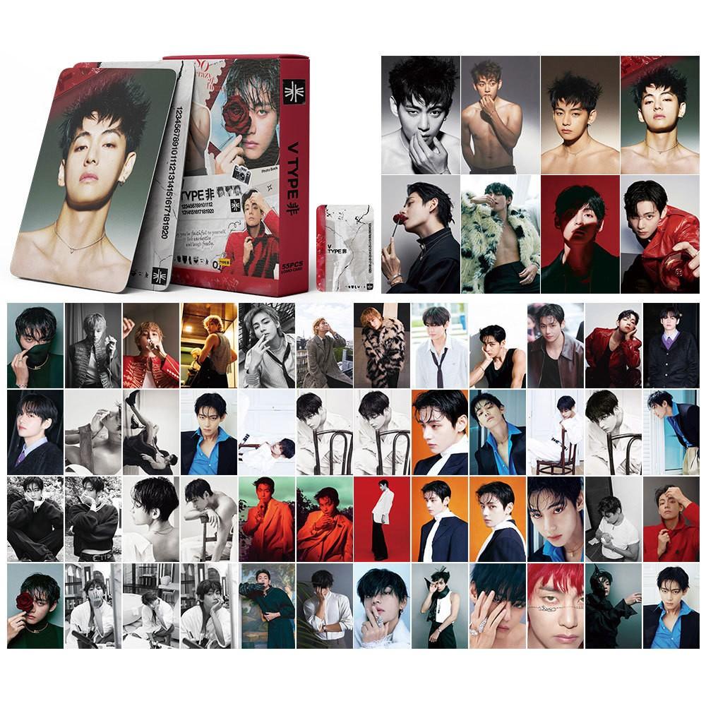 55 K-Pop Idol Single Theme Cards, Style Print Cards, High-Definition Photo Collectible Cards, Perfect for Fans and Collectors