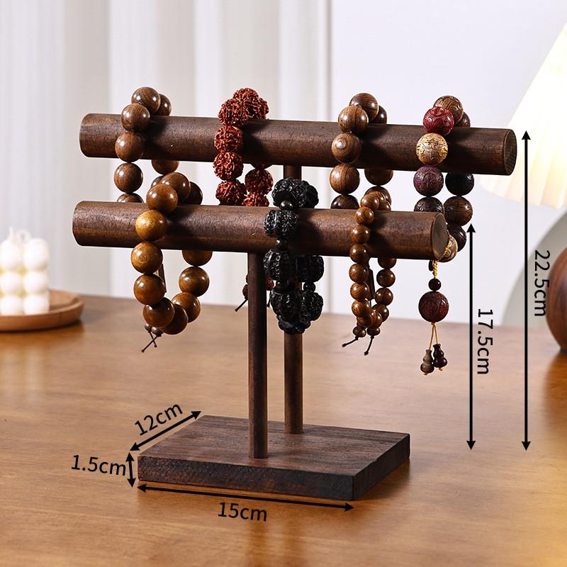Solid Wood Bracelet Display Stand, Hair Tie Holder, Jewelry Rack, Bangle Showcase, Live Streaming Stall Organizer, Decorative Prop