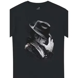 Unisex Retro T-Shirt - Classic MJ Signature Print Style, Round Neck Casual Top, Machine Washable And Easy Care