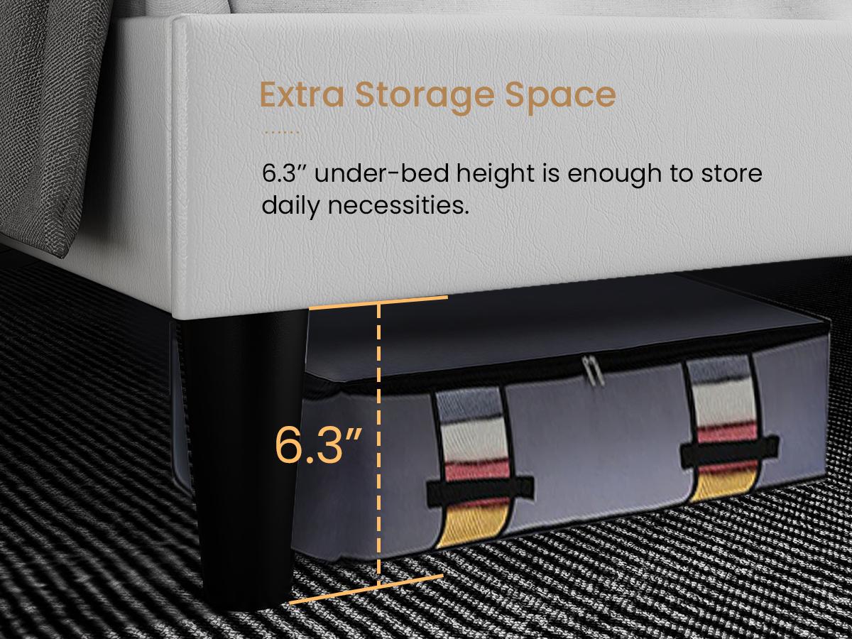 SHA CERLIN Upholstered Bed Frame with Button Tufted Headboard, 【Frame Only No Mattress】Faux Leather/Fabric Upholstered Bed Base, Platform Bed Full Queen King Size, Wooden Slat Support, No Box Spring Needed#ChristmasGifts#TikTokShopBlackFriday