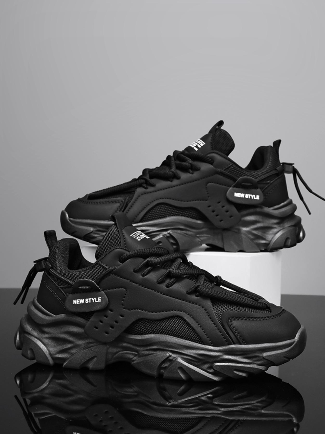 Men's Sporty Lace Up Walking Shoes, Casual Comfortable Breathable Running Shoes, Trendy All-match Sneakers for Daily Wear, Closed