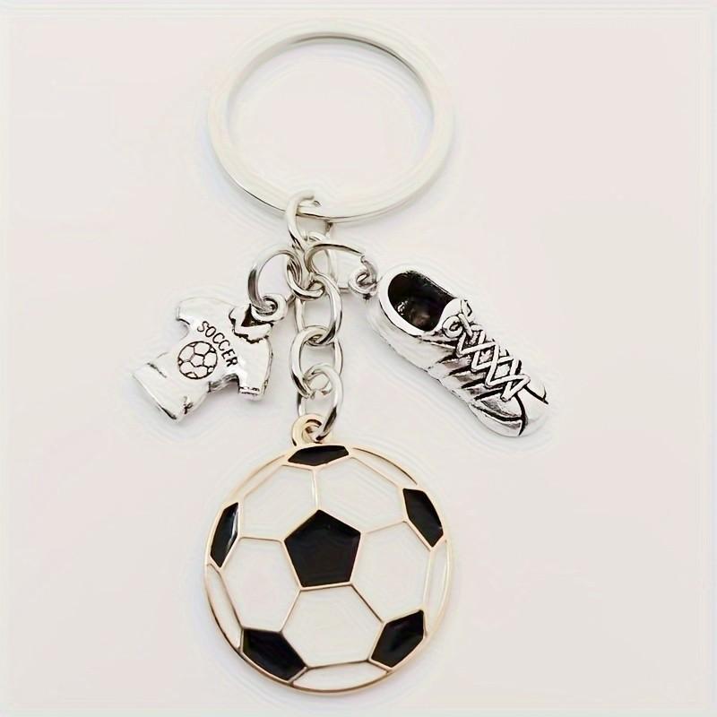 1PC Soccer Player Keychain， Men's Soccer Player Keychain - Soccer Ball Pendant Keyring - Fan Gift - Soccer Ball Men's Shoe Keychain，party decoration and gift