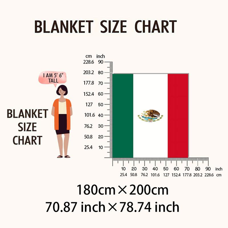 [tiktok Trend] Celebrate Mexican Pride with Iconic Flag Blanket, Classic Stripes & National Coat of Arms, Perfect for Heritage Days