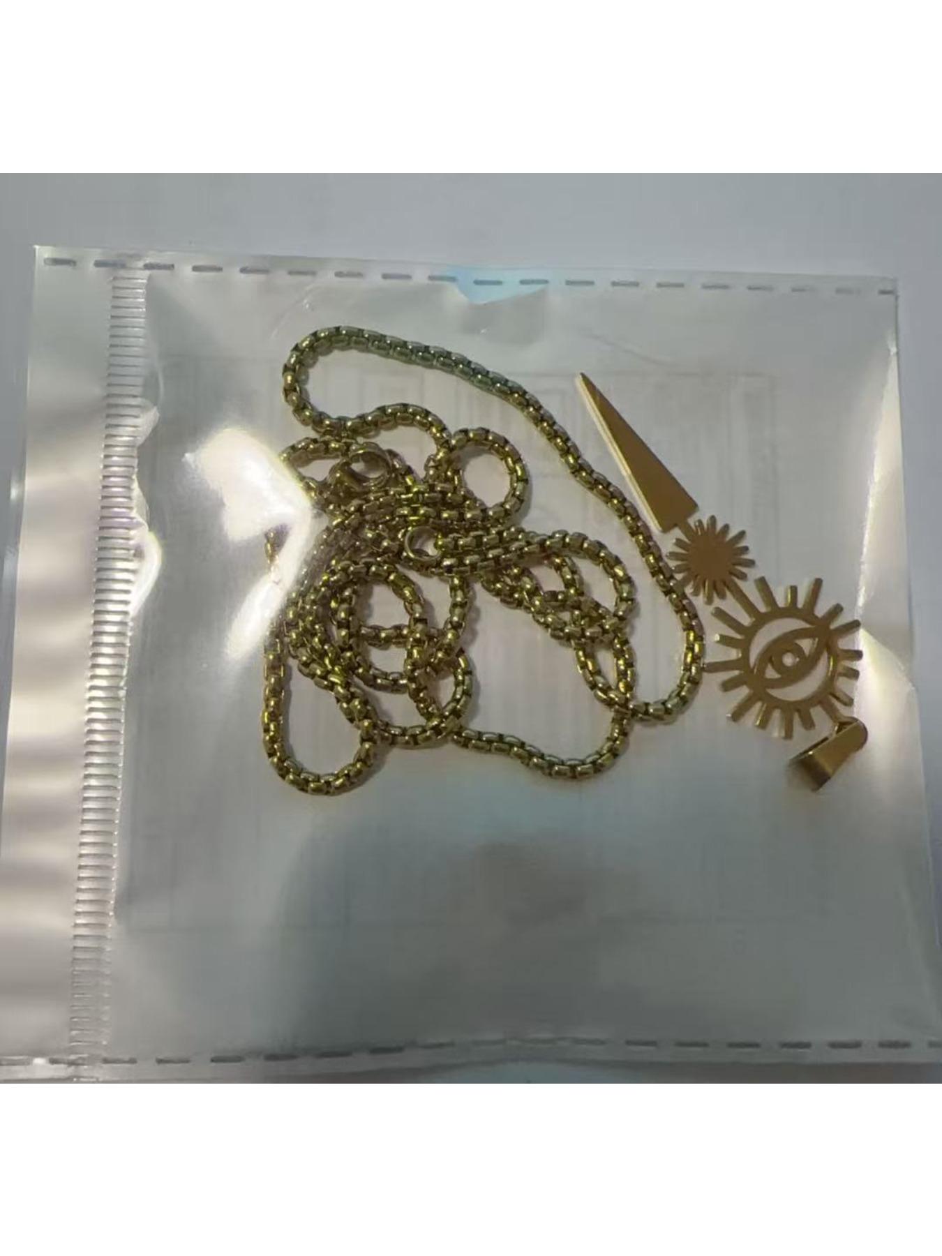 Evil Eye Sun Necklace & Earring Duo | Streetwear Edgy Jewelry, Multi-Color Options for Unisex