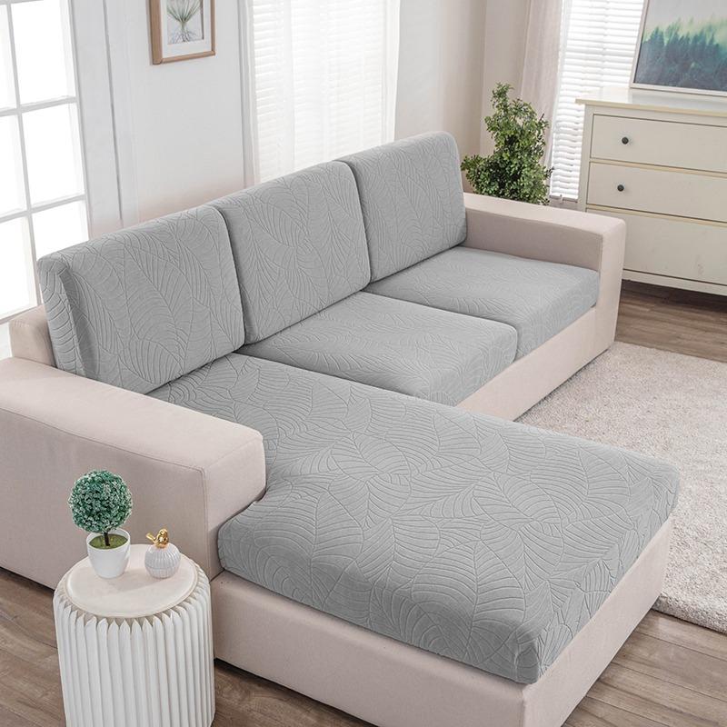 Waterproof Large Leaf Print 3D Stretch Sofa Cushion Cover, All-Season Dustproof Sofa Cover, Pet-Friendly Anti-Scratch Furniture Protector for Dogs & Cats, Ideal for Living Room & Bedroom Home Decor, Parties & Festivals.