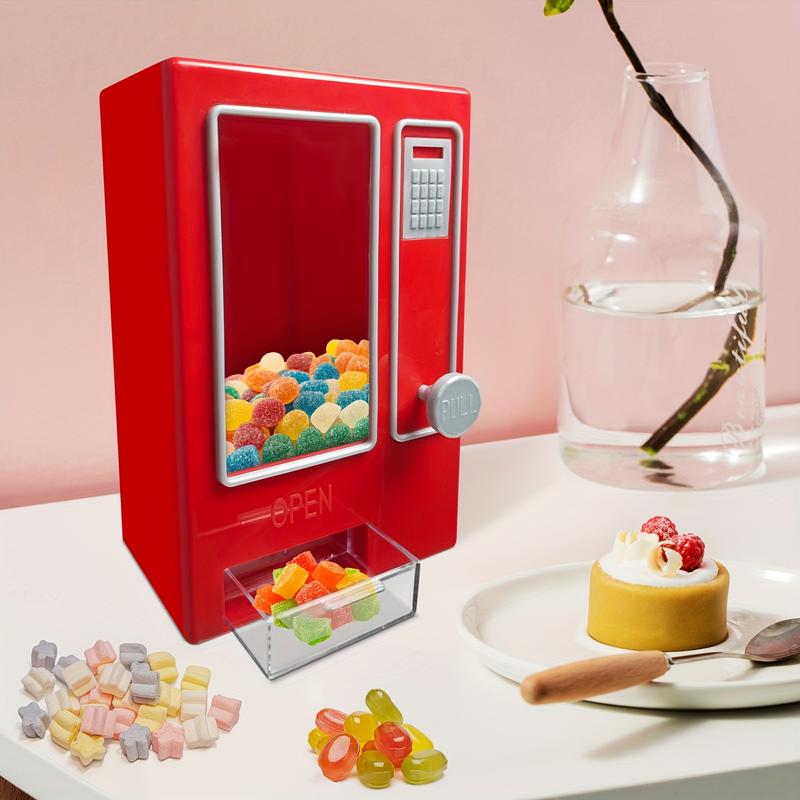 Retro Mini Candy Vending Machine - Perfect for Gumballs, Jelly Beans & Treats - No Batteries Required - Ideal Kitchen Accessory & Great Gift for Youngsters
