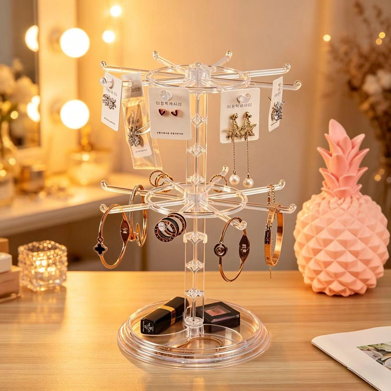 Rotating Bead Storage Stand, Jewelry Organizer and Display Rack, Ideal for Necklaces, Bracelets, Earrings, Pendants, Perfect for Jewelry Stores and Daily Use