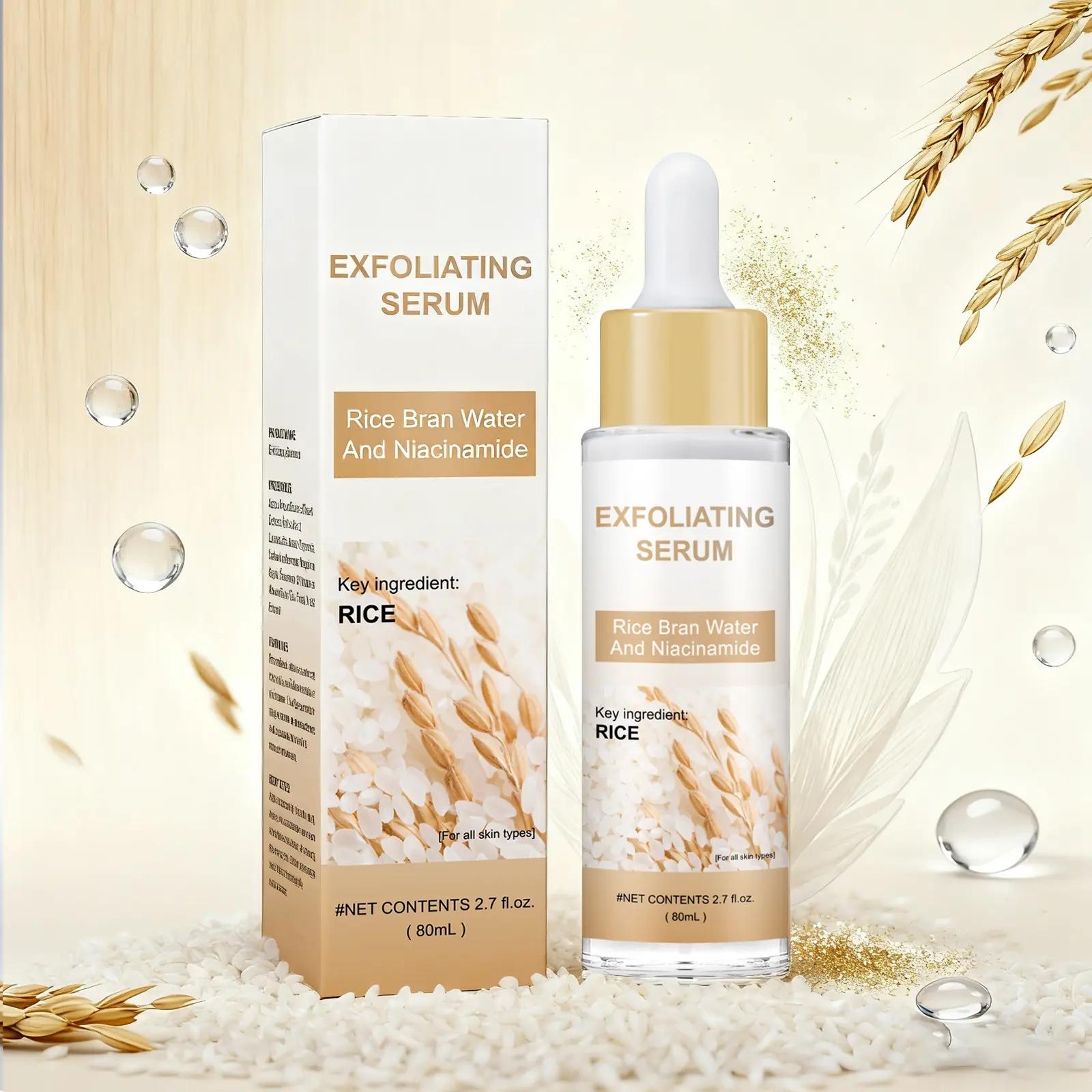 Rice + Rice Gentle Exfoliating Duo, Face and Body Scrub with Brightening, Exfoliating and Moisturizing Serum, Suitable for All Skin Types