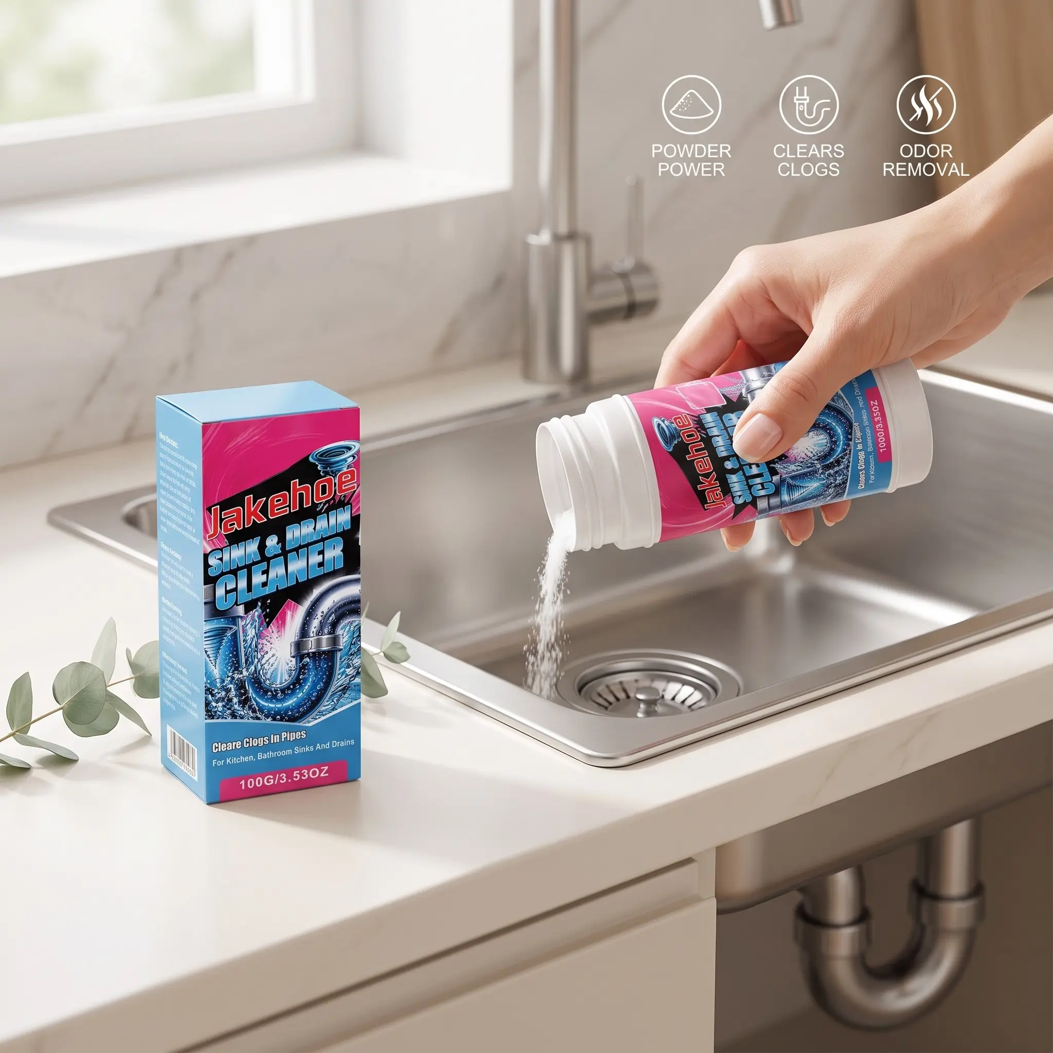 Sink Drain Pipe Cleaner, Kitchen Home Use, Portable Unblocker, Effective Clog Remover, Easy to Use, Ideal for Daily Cleaning Needs