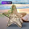 Wooden Starfish-Shaped Shell Display Box, Ocean Style Decorative Transparent Storage Box, Indoor Storage, Beach Seashell Memorial Decoration, Nautical Coastal Home Ornament, Serene Atmosphere #GLOBAL PICKS