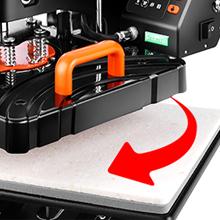 AKEYDIY Heat Press, 12x15 Inch Heat Press Machine Combo for T-Shirts, 850W Digital Transfer Sublimation T-Shirt Printing Machine, 360° Swing Away Tumbler Heat Press for Bags Mugs Hats Plates Caps Plates (Orange)