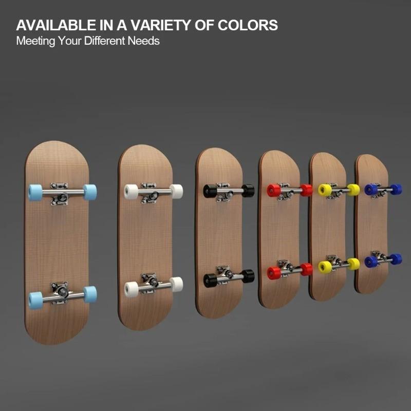 Finger Skateboard Wooden Fingerboard Toy, Professional Stents Fingers Skate Set, Novelty Children Christmas Gift, 1set