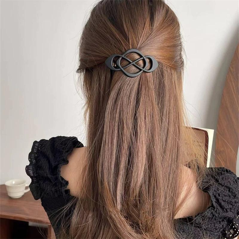AWAYTR 4PCS Women's Elegant Simple 8-shaped Infinity Styling Holder Matte Claw Clips Spring Hair Barrettes Hair Accessories for Girls AWAYTR 4PCS Women's Elegant Simple 8-shaped Infinity Styling Holder Matte Claw Clips Spring Hair Barrettes Hair Accessories for Girls