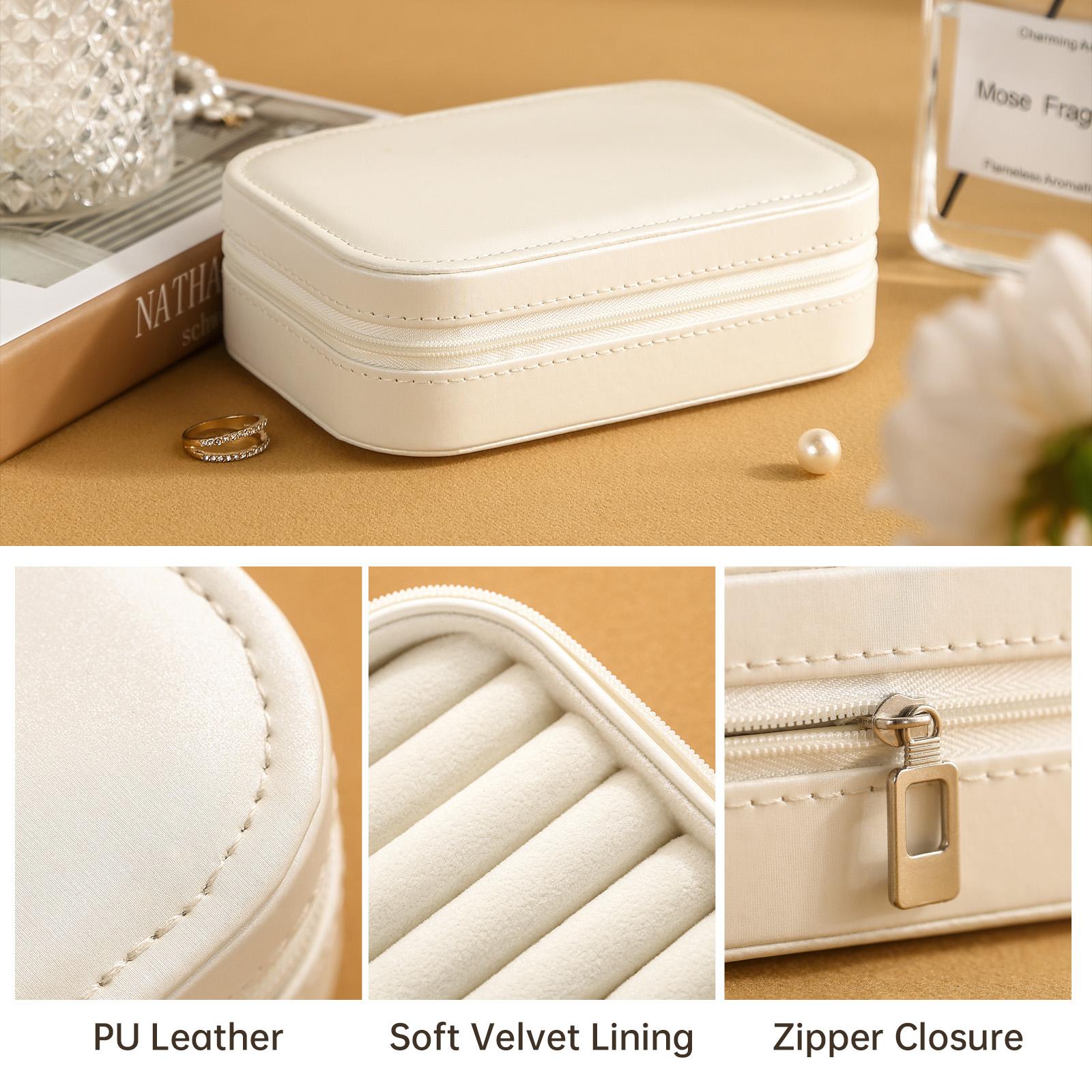 Travel Jewelry Organizer, 1 Count Summer Portable Lightweight Small Jewelry Storage Case with Zipper, Durable Storage Organizer, Summer Gift, Summer for Gift, Accessories Box, Multifunctional Storage