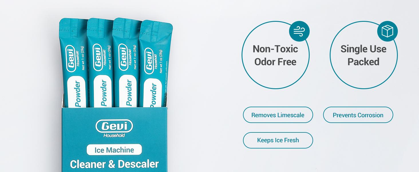 【Springtok】Ice Maker Cleaner & Descaler | Conveniently Individually Packed | Organic Citric Acid Powder for All Major Brands