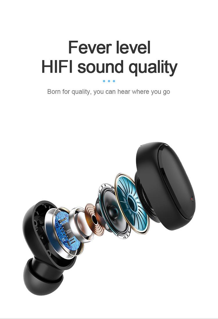 Redbeat A6S  Bluetooth Headphones 5.0 Waterproof 1PX4 Lightweight 3g Earbuds Audio Earphones Ready Stock Electronic HeadseBlack Friday Flash Sale Halloweent True Wireless Headset