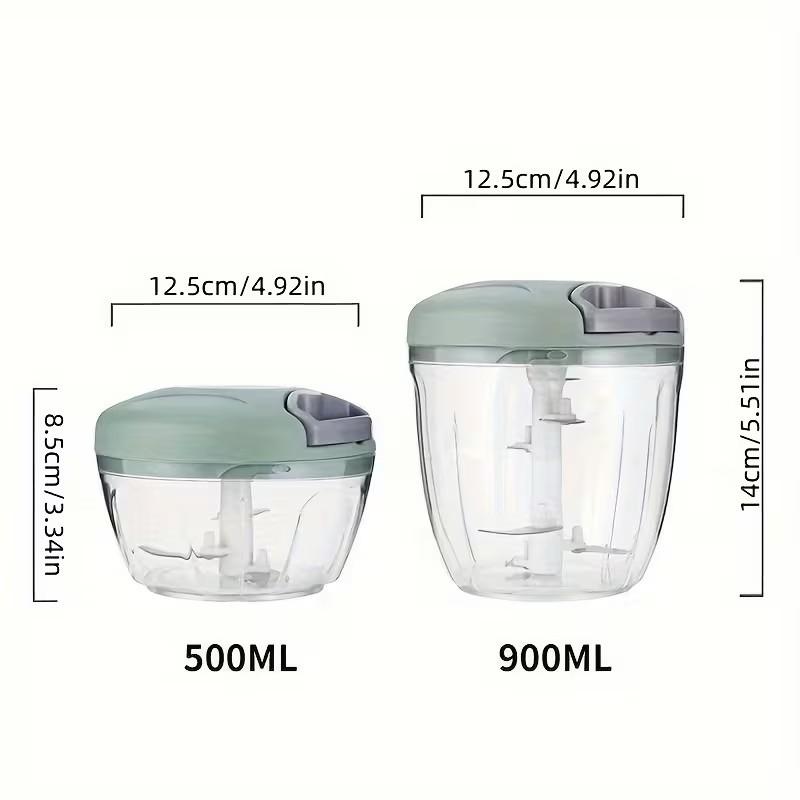 Home Multifunctional Durable Chopper Food Processor Meat Grinder Manual Garlic Press Puller, Kitchen Essential Tool, Easy-To-Use Design, Vegetable Chopper Tool