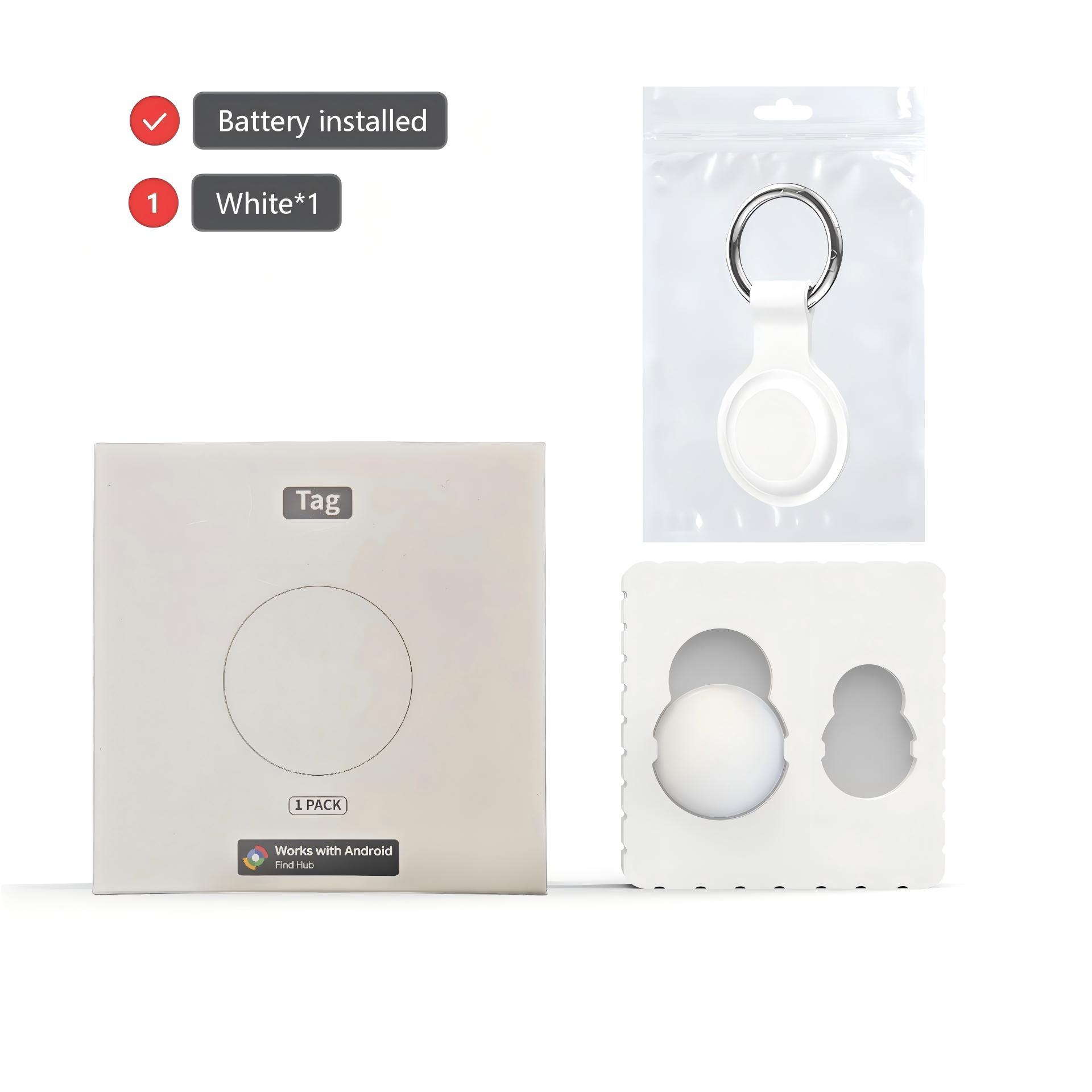 Android Find Hub , Smart tracking anti-lost tag (1 pack), compatible with Google Android "Find My Device" app (Android only), replaceable battery, suitable for suitcases, bags, wallets, backpacks and keys.
