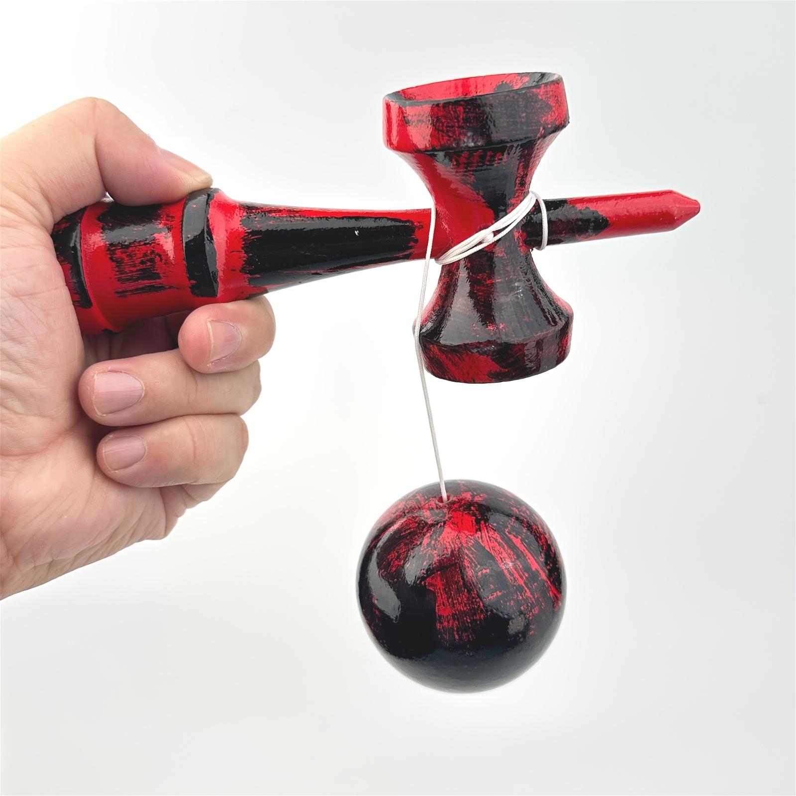 Wood graffiti Red Kendama Skill Ball Mixed Color Design Balance Coordination Exercise Beginners Sports Leisure Equipment