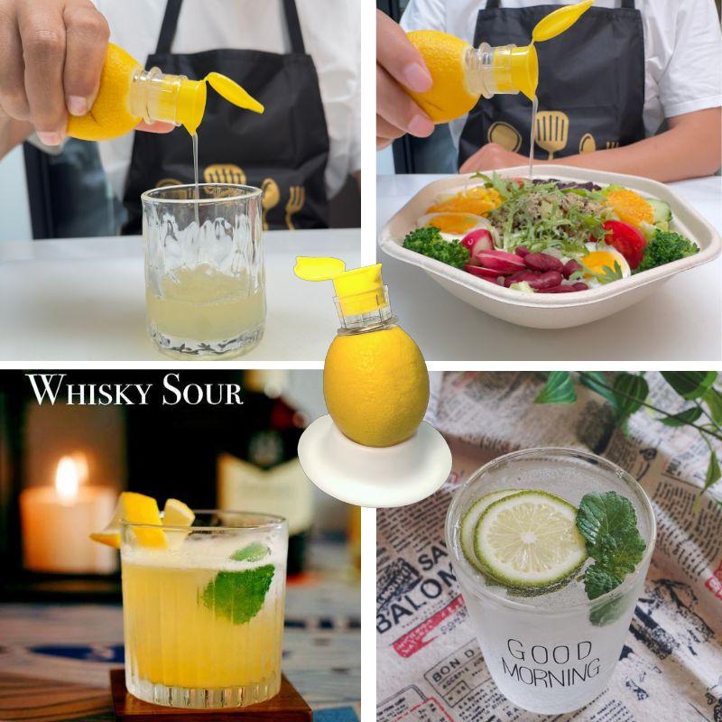 DG 2-Pcs Lemon Squeezer, Ergonomic Twist-Action ,Portable Manual Lemon Juicer, Compact  Handheld Lemon Press with Lids,Suitable for Birthday Gifts&Christmas gifts