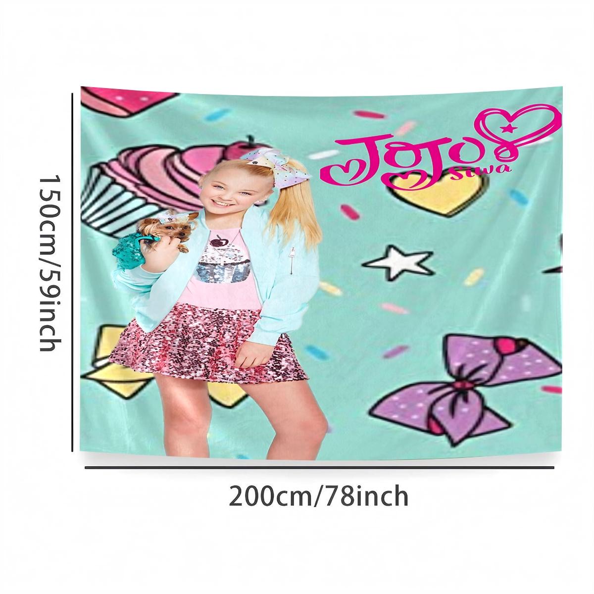 JoJo Siwa design  Tapestry, Exquisite Patterns, Soft Fabrics, Perfect for Sofa or Bed Decoration, Comfortable Home Decoration, Bohemian Home Decoration