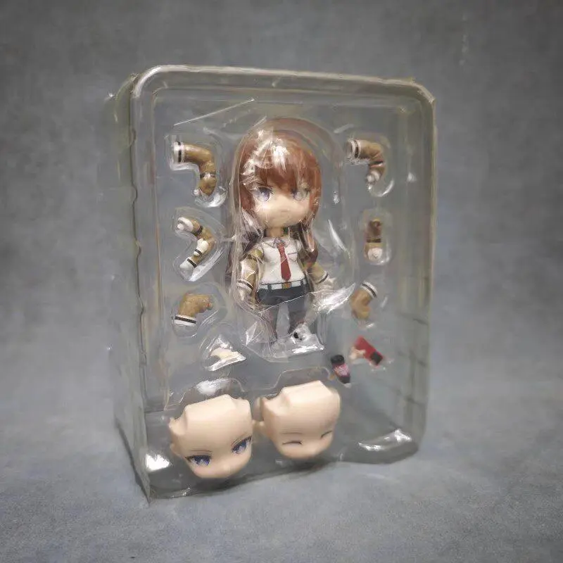 10CM Steins Gate Kawaii Kurisu Makise Nendoroid Doll Q Version Anime Articulated Action Figure Model Kit Collectible Toys Gift