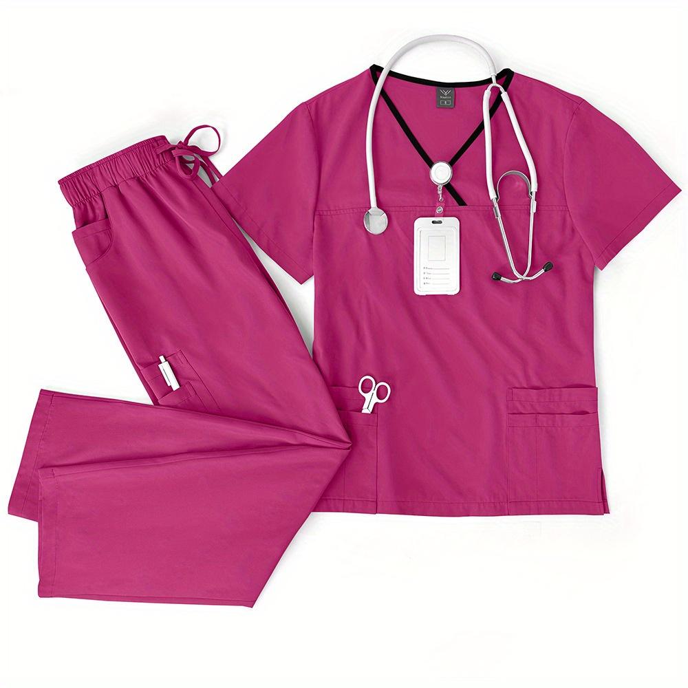 Thin Quick-drying Nursing Home Uniform Female Work Clothes Set Spa Beauty Salon Short-sleeved Trousers Hand Washing Clothes Set