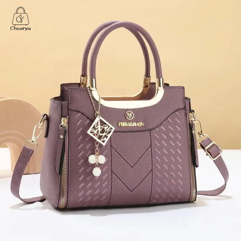 Cheeryu Women’s 2026 Fall-Winter Large Capacity Retro Mixed-Color Embroidered Casual Handbag - Shoulder-Carry Commuter Mom Bag for Women, Everyday Home Organizer Storage Bag, Bags For Women, Everyday Bag