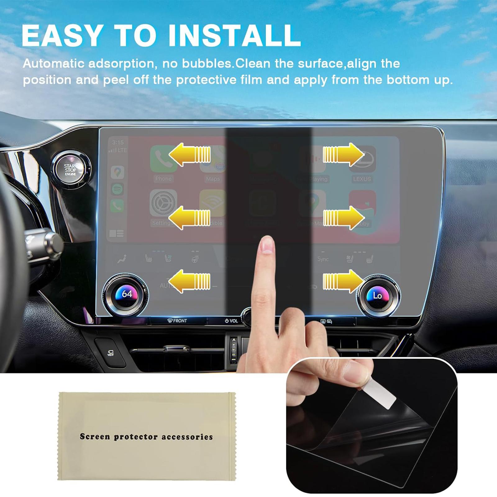 Canvcle 2 Pack 2022-2025 NX Screen Protector for Lexus NX250 NX350 NX350H NX450h+ 14-Inch Tempered Glass Anti-Glare Durable Smooth Protection for Lexus NX Accessories