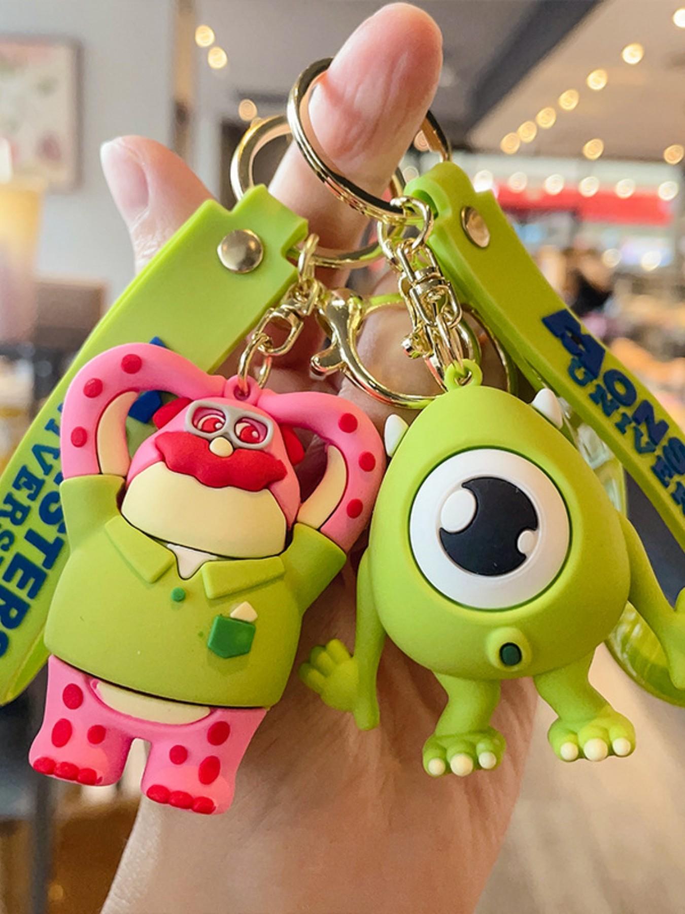Monster University Series Keychain, Cute Cartoon PVC Figure, Backpack Pendant, Car Gift, Anime Monster University Accessory