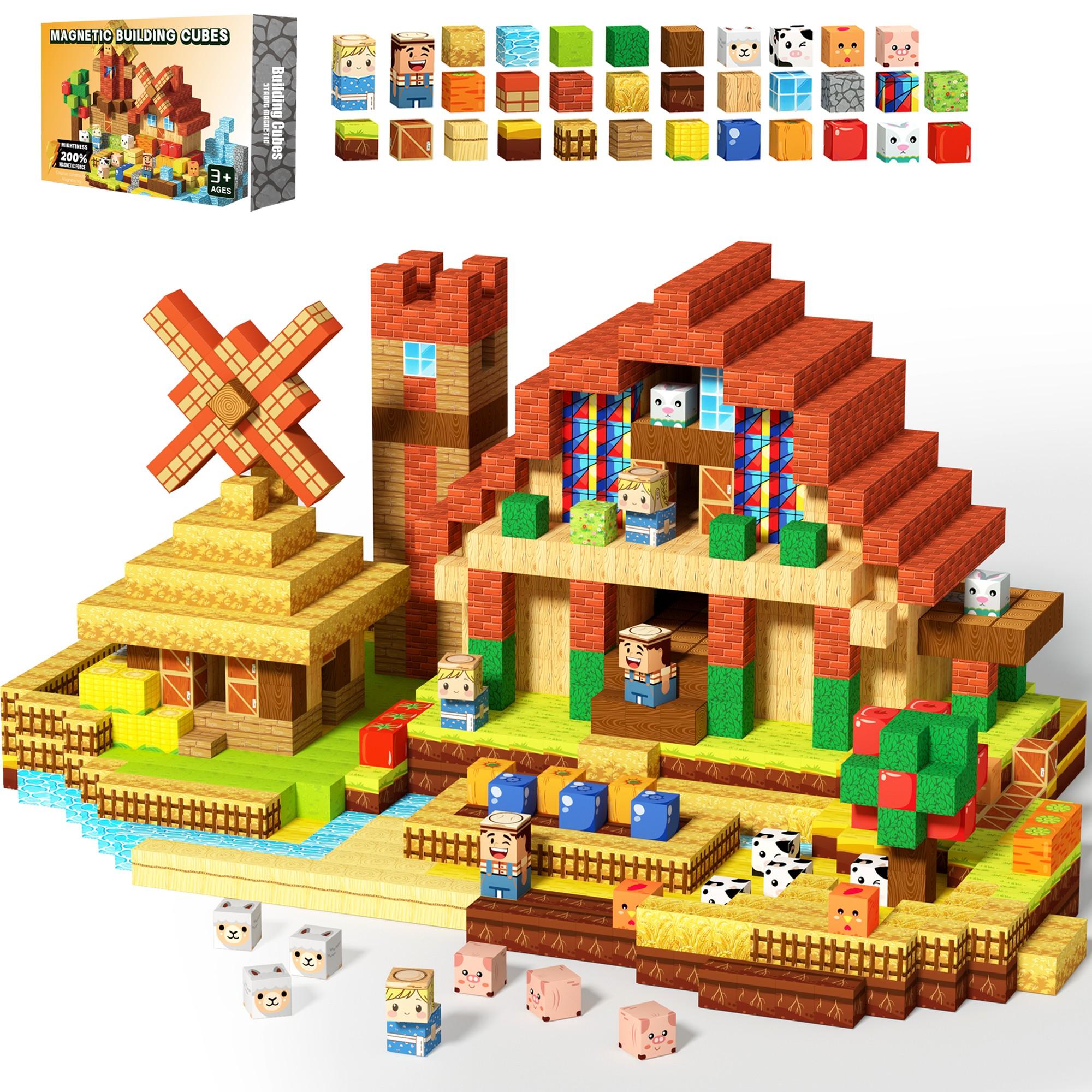 100/150 Pcs STEM Montessori Magnetic Building Blocks | 3D Spatial Construction for Problem-Solving Skills | Eco-Friendly Rounded Edges, Sensory Interactive Toy | Toddler Preschool Christmas Gift for Age 3+