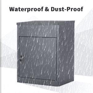 Linor Package Delivery Box for Outside, 17.3''L*13.8''W*22.1''H, Large Galvanized Steel Delivery Box for Packages, Anti-Theft Wall Mounted Mailbox, Lockable Drop Delivery Box for Porch, Curbside Organiser Racks