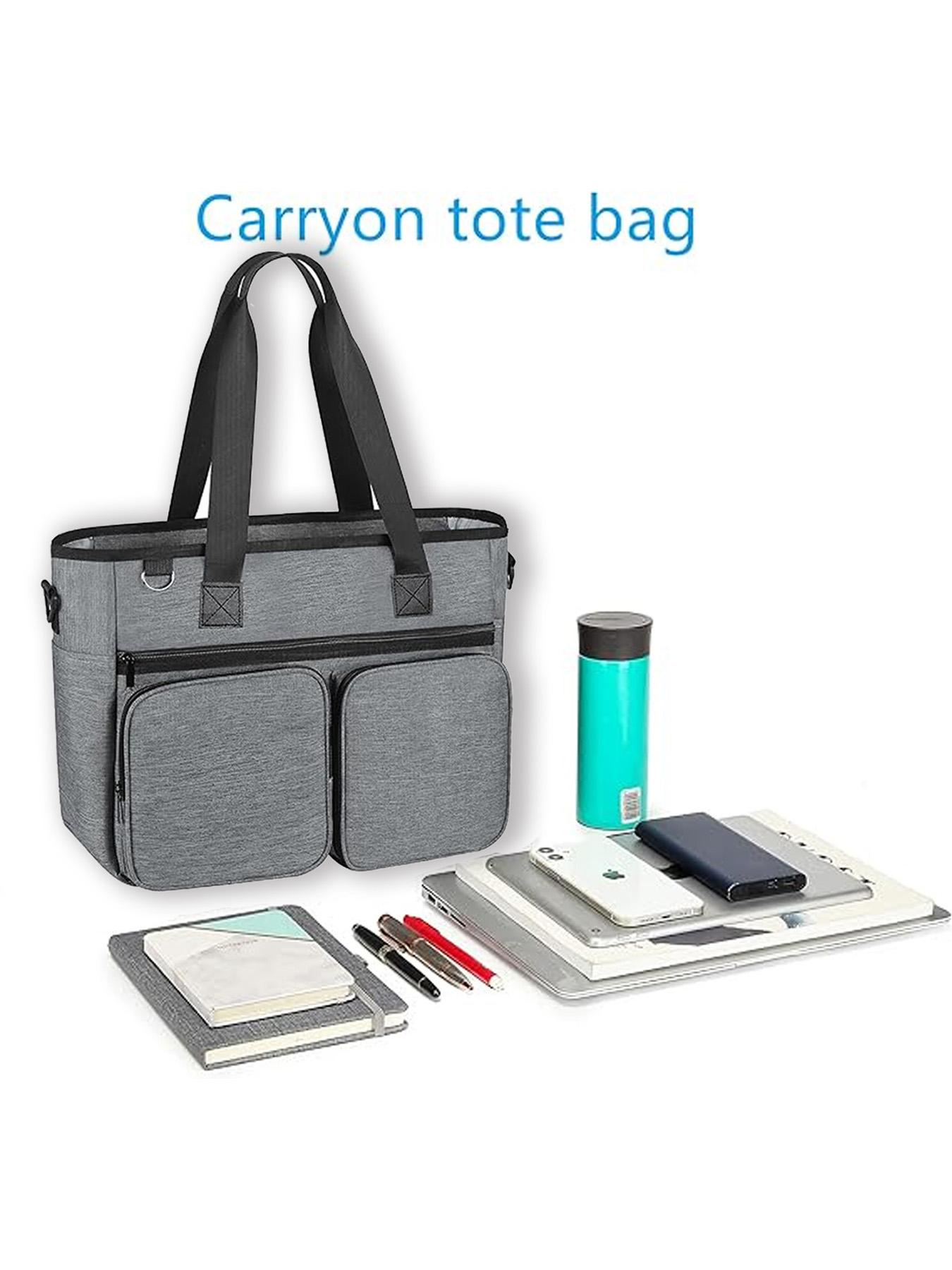 Teacher Tote Bag 15.6 inch Laptop Bag Work Bags for Women Nurse Tote Professional Computer Messenger Shoulder Bags Laptop Briefcase for Office, College, Nursing, Large Travel Tote Shoulder Bag with Zipper for College Office Clinical Gym