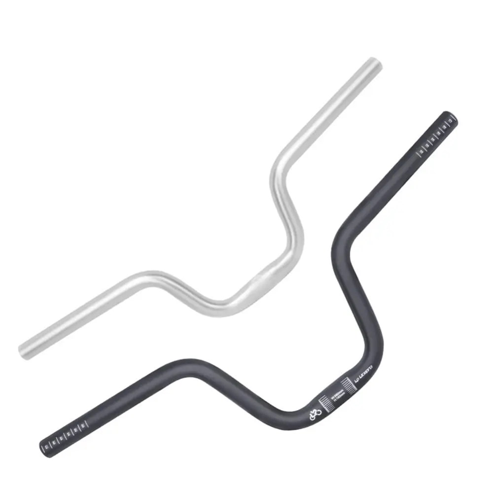 Mountain Bike U-Shaped Riser Handlebar, Aluminum Alloy Replacement - 25.4mm Clamp, 580mm Width, 120mm Rise - for Mountain/Road Bikes - Lift 120mm Black