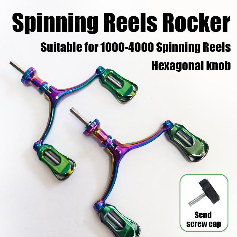 Aluminum Alloy Fishing Line Reel Handle, Dual Fishing Rod Handle for 1000-4000 Series Fish Line Reels, Durable and Lightweight