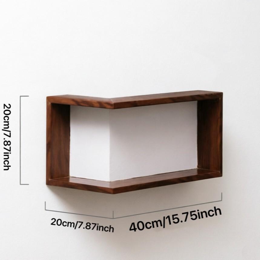 Wall Corner Shelf for Living Room and Bedroom, Vintage Style Floating Storage Rack, Versatile Decorative Organizer for Plants and Books