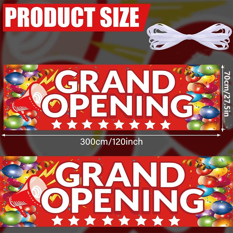 Grand Opening Banners, New Store Opening Signs and Rope, Large Advertising Backdrops, Outdoor Ceremony and Party Decorations for Store Gardens