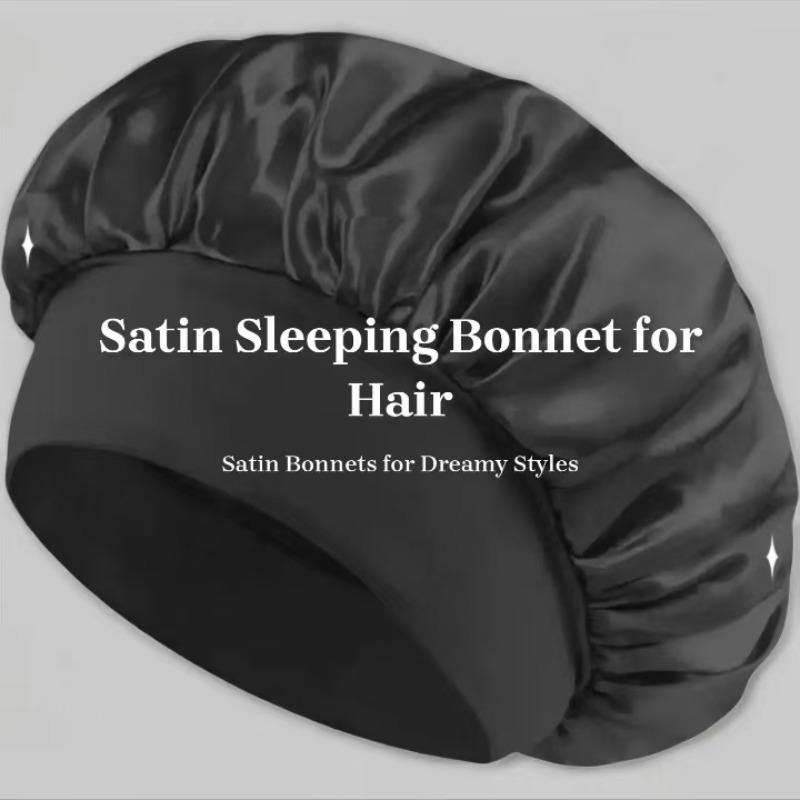 Silk Sleep Cap for Natural Hair & Curls, Soft Satin Sleeping Hat, Heatless Styling Tool, Fashionable Unisex Headwear, Silk Bonnet