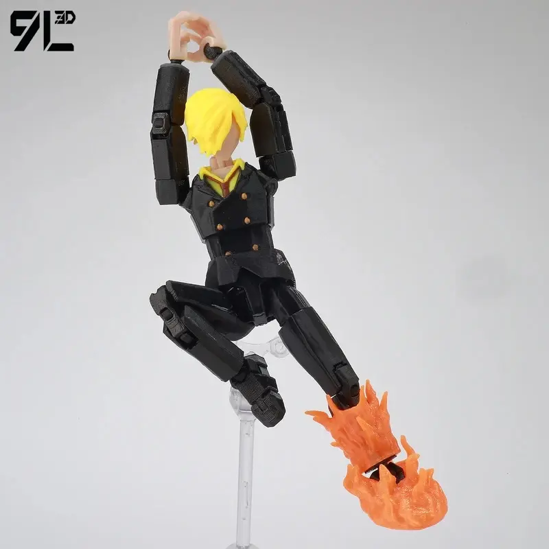 9L3D Dummy 13 Lucky 13 T13 D. Luffy OnePiece Sanji The Cook of the Straw Hat Pirates Standard Rubber Human Anime Collectible Toy