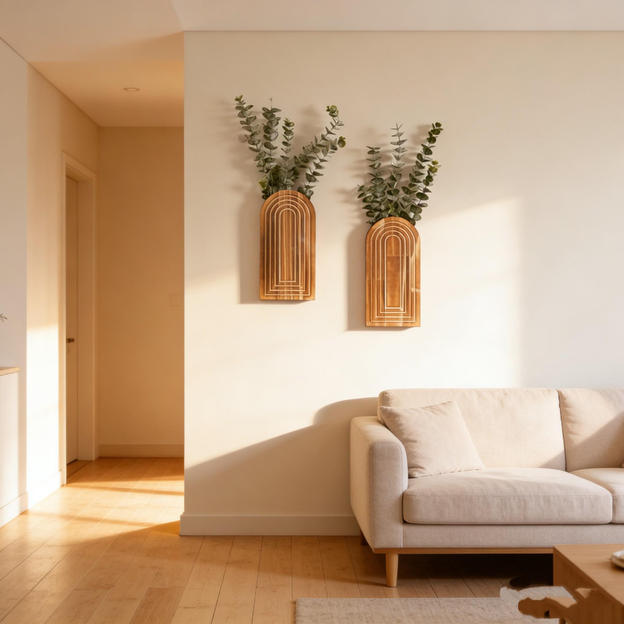 2 Wall-Mounted Dried Flower Plant Shelves, Simple Home Decor, Hanging Wall Rack for Living Room, Bedroom, Kitchen, Restaurant