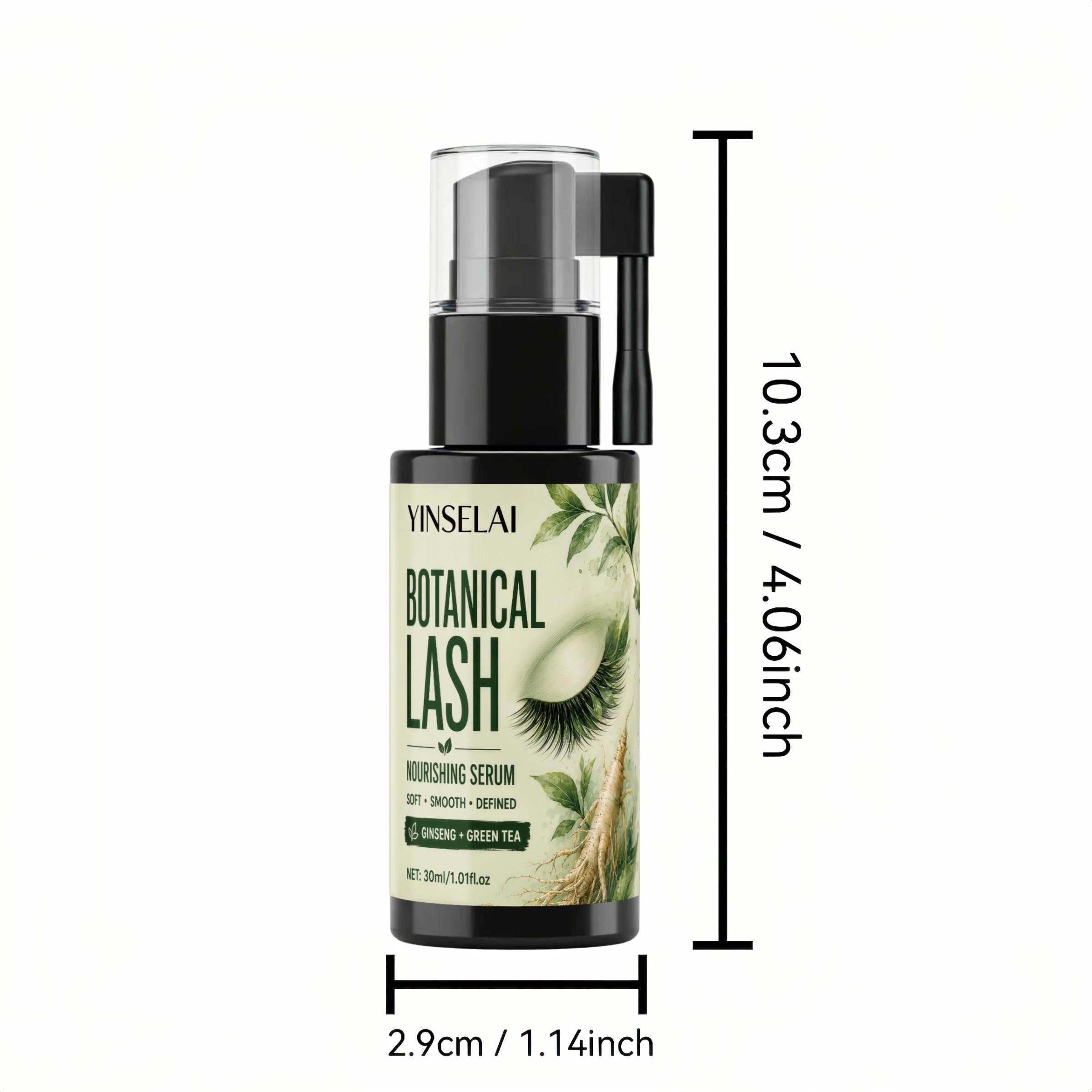 Plant-Based Lash Care Solution, Ginseng Tea Lash Thickening Serum, Nourishes Weak Lashes, Natural Long and Bright Lashes, Longer Looking Lashes, Daily Use