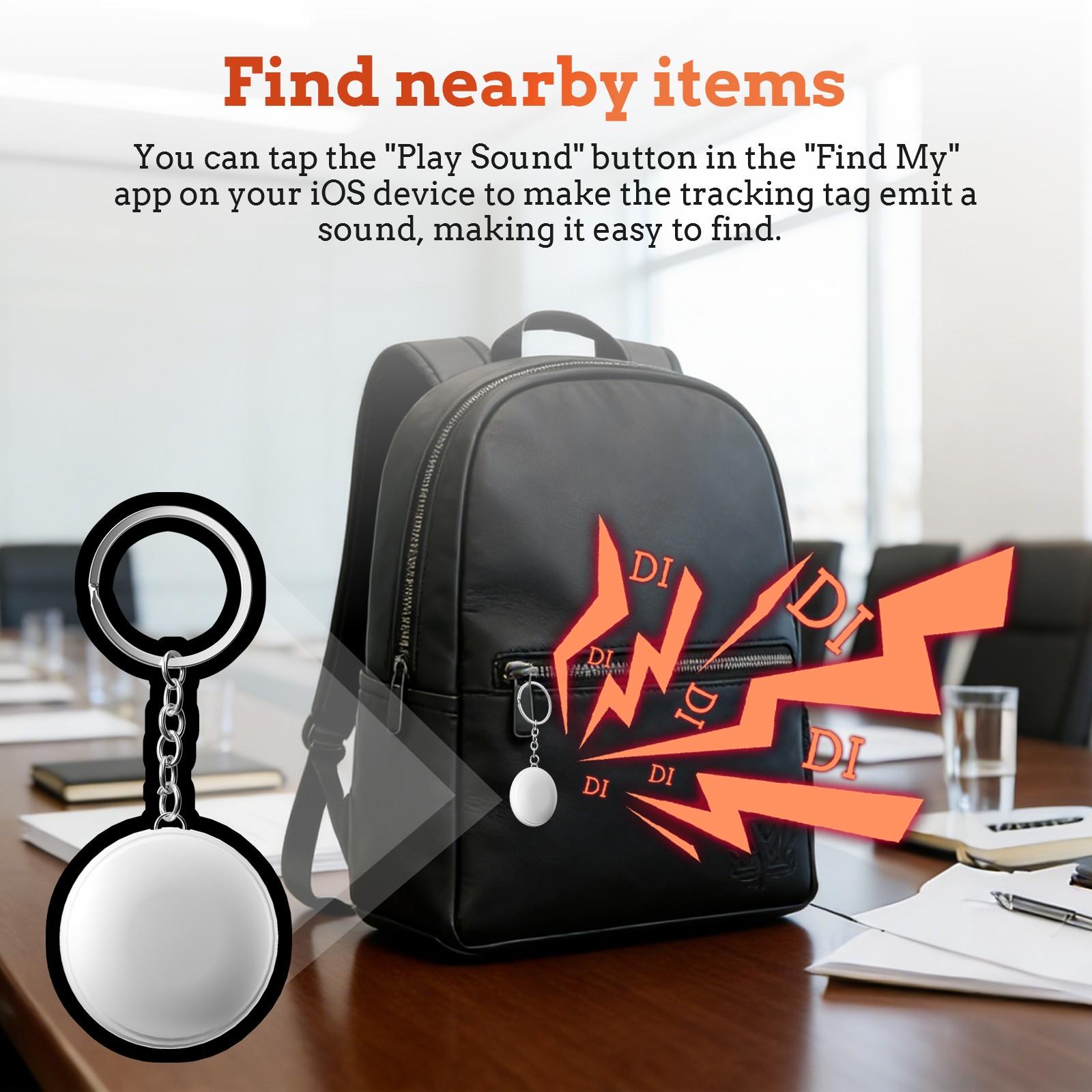 1/2/4pcs Keychain Item Locator, No Monthly Fee, Best Tracker, Lost Prevention Device, Supports Apple Find My (iOS Only), for Keys, Pet Collars, Luggage