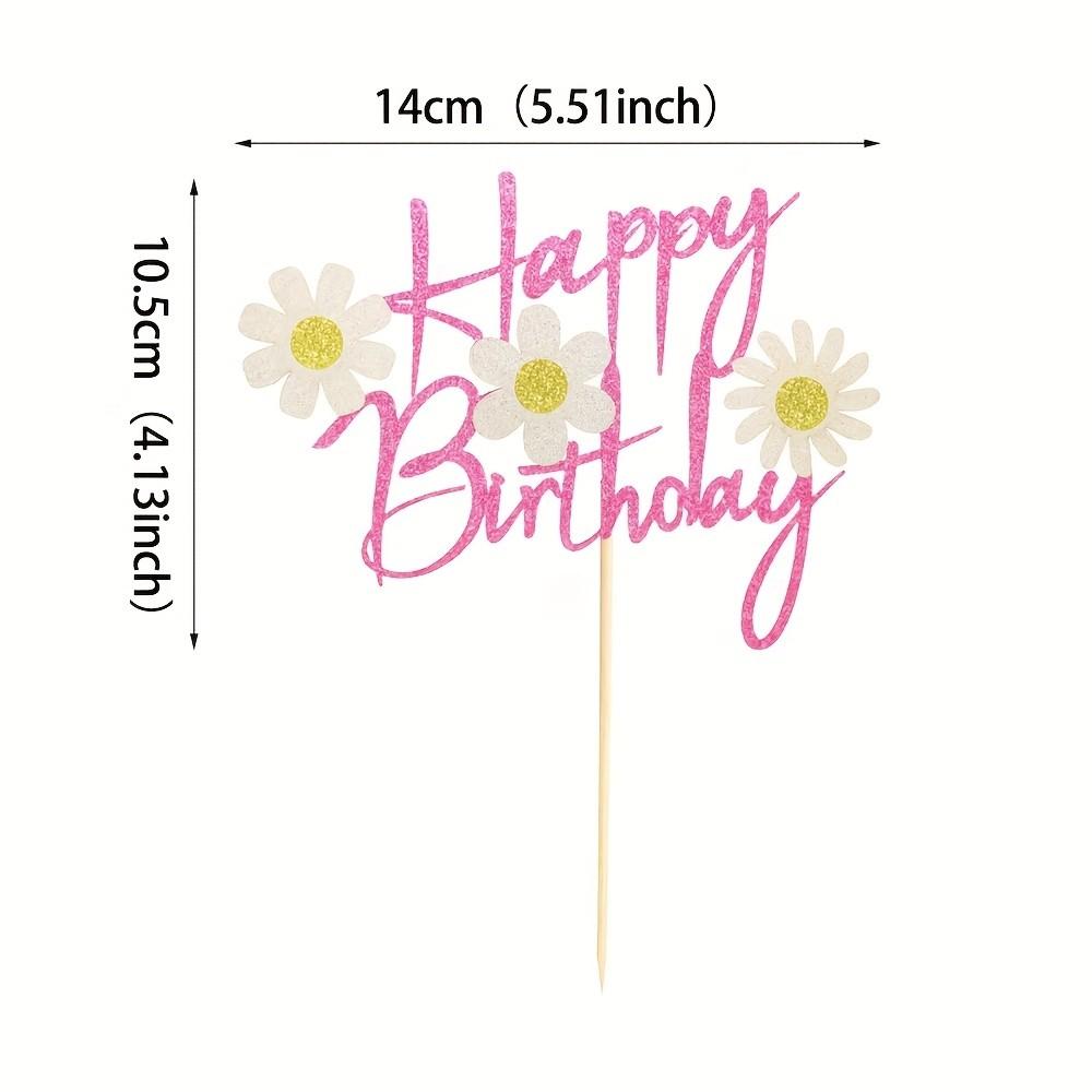 1 Daisy-themed birthday party cake decoration set