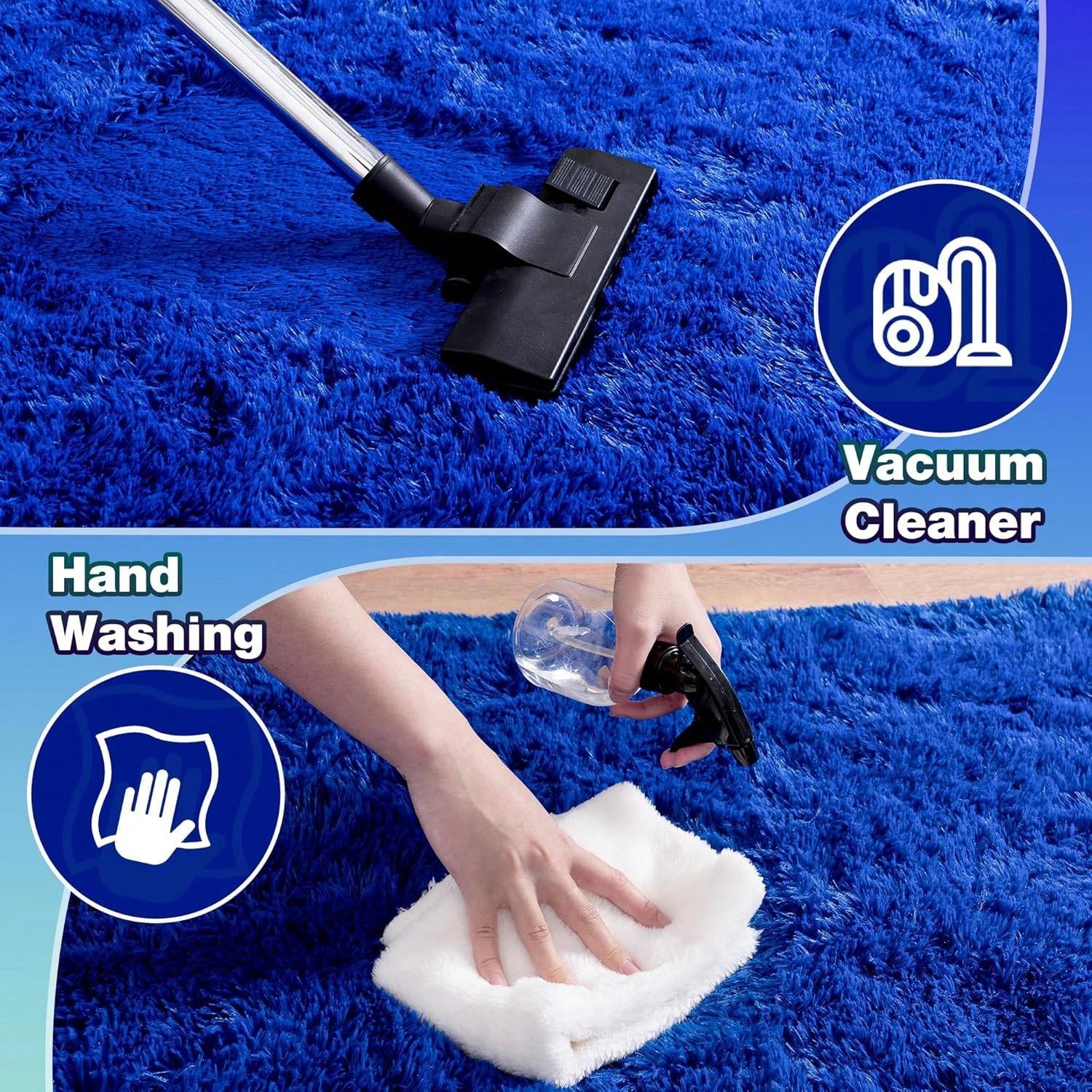 Soft Shag Rugs For Bedroom, Blue Fluffy Shaggy Rugs For Living Room Nursery, Luxury Modern Plush Carpet Girls Boys Kids Room Dorm Indoor Home Decor, Upgrade Non-Slip Soft Shag Rugs For Bedroom, Blue Fluffy Shaggy Rugs For Living Room Nursery, Luxury Modern Plush Carpet Girls Boys Kids Room Dorm Indoor Home Decor, Upgrade Non-Slip