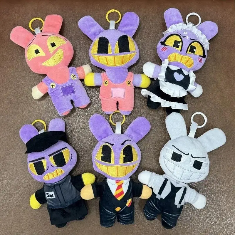 2026 New hot item 20cm Plush Pendant The Amazing Digital Circus Caine Plush Toys Jax Rabbit Anime Peripherals Plush Keychain Decor Ornaments Gift