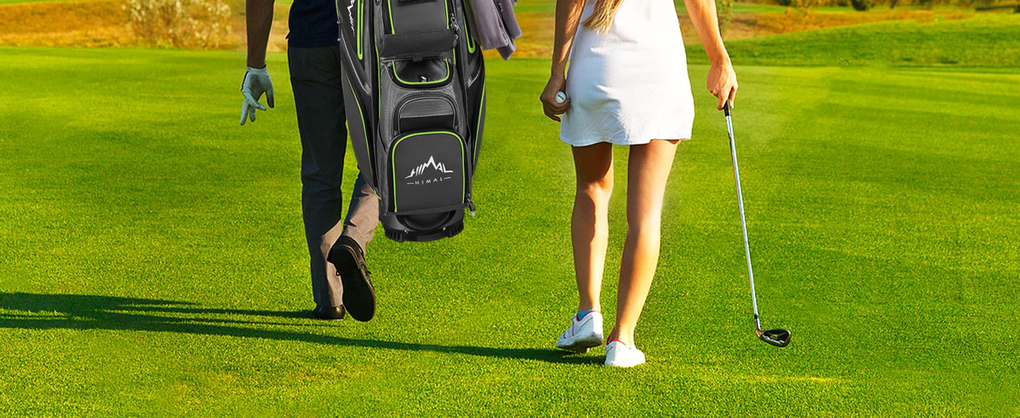 UNIHIMAL 15-Way Golf Cart Bag, Premium Anti-Shake Divider Top Golf Bag with Comfortable Handles, Magnetic Pocket and Rain Cover