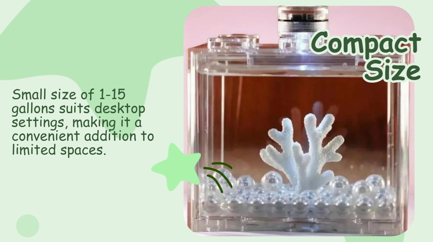 Mini Small Block Betta Fish Tank Transparent Office Desktop Scenery Creative Goldfish Tank Thai Internet Celebrity Betta Box