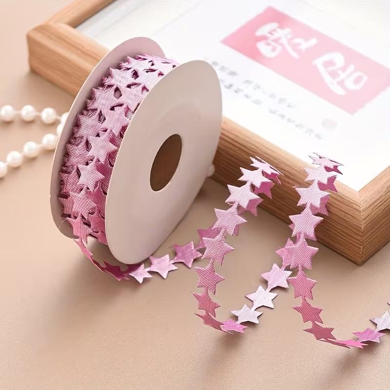 [Floral Packaging Ribbon] Christmas Starlight Ribbon (22.86m) | Gift Packaging Ribbon | DIY Gift Wrapping | Exquisite Hair Accessories